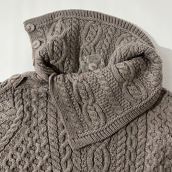 Aran Craft Merino Wool with Button Details Pullover Sweater - Picture 5 of 7